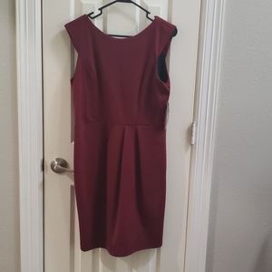 Maroon sleeveless dress